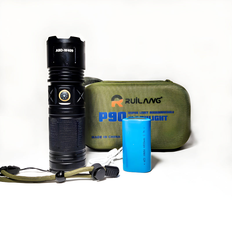 Heavy Duty Metal Zoom Torch Light / Flashlight | Type-C in + Powerbank | RuiLang RL-2210